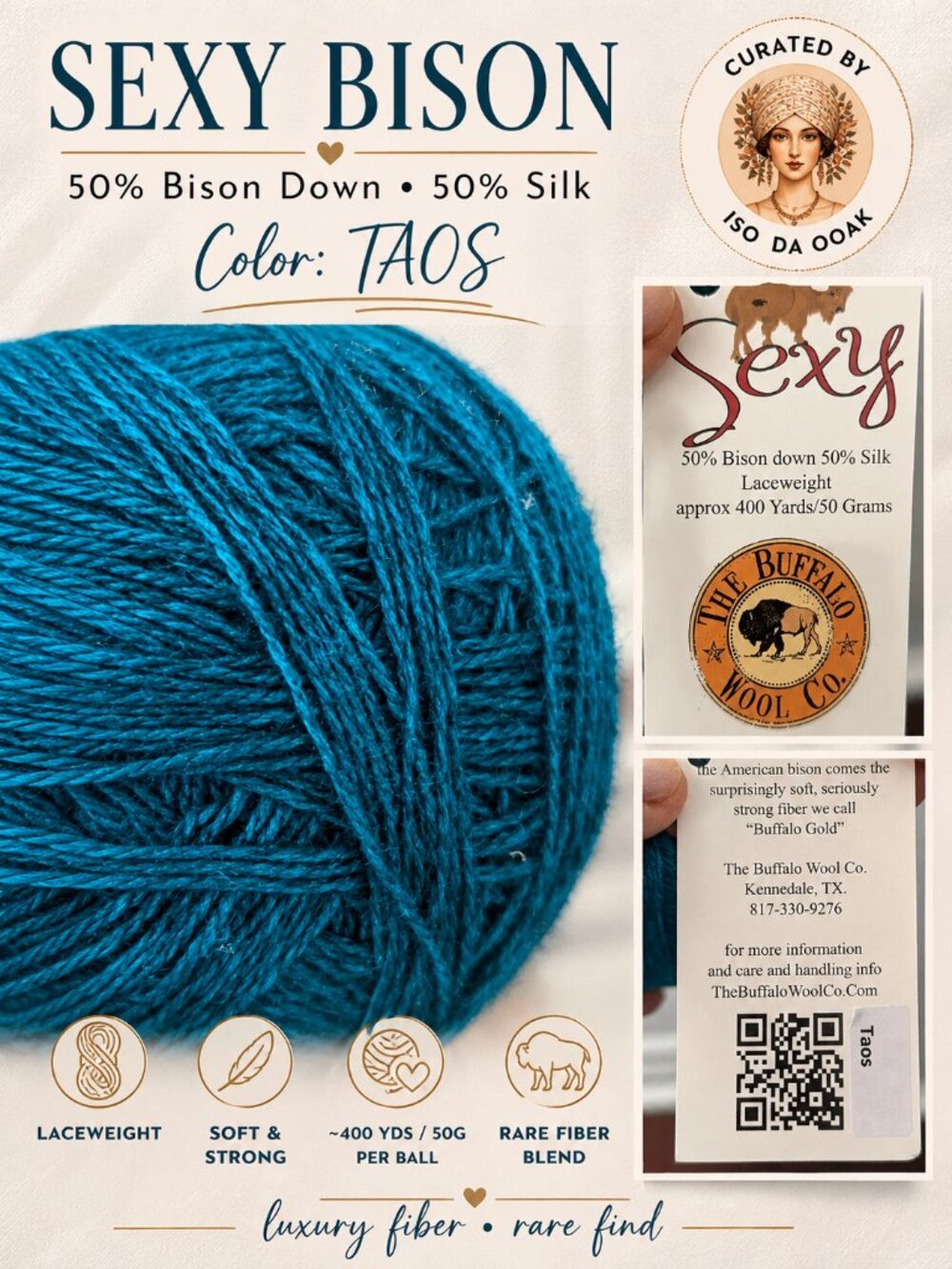 SEXY BISON 50% down 50% silk Color TAOS 2 Balls